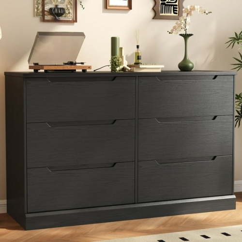 6 Drawer Chest of Drawers, Modern Storage Cabinet Dresser Organizer Unit, for Living Room, Closet, Entryway