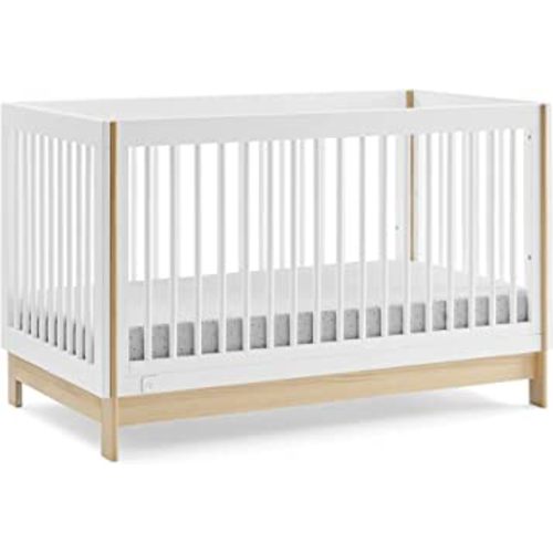 GAP babyGap Tate 4-in-1 Convertible Crib - Greenguard Gold Certified, Bianca White/Natural