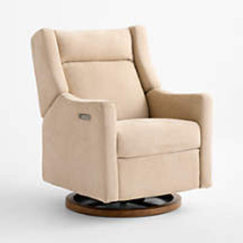Babyletto Kiwi Pro Desert Tan Swivel Glider Power Recliner Nursery Chair