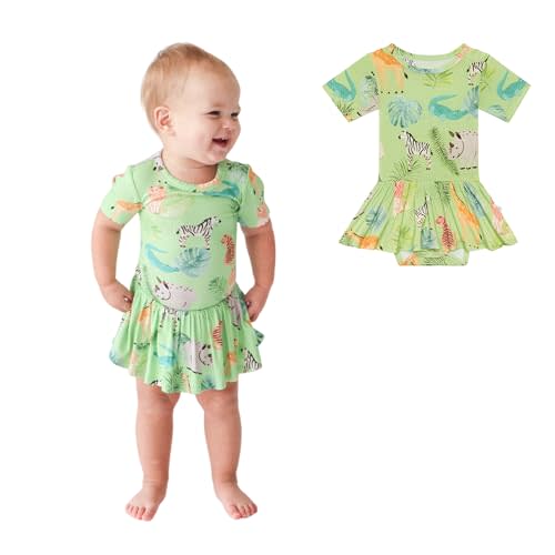 Posh Peanut Baby & Little Girls Dresses for Summer - Twirl Bodysuit Dresses for Girls Made of Soft Viscose from Bamboo