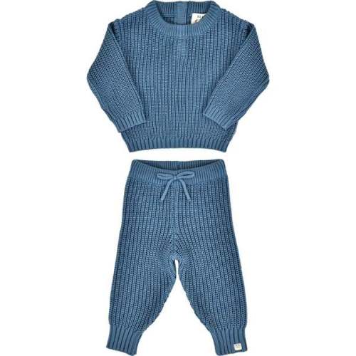 Hunter Chunky Knit Set in Bluestone - Dear Hayden | Maisonette