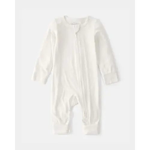 Baby 2-Way Zip PurelySoft Sleep & Play Pajama - Cream | Carter's