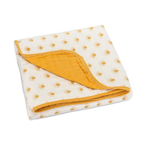 Parker Baby Muslin Blanket - 100% Muslin Cotton Infant Baby Quilt & Kids Blanket - Sunny Days