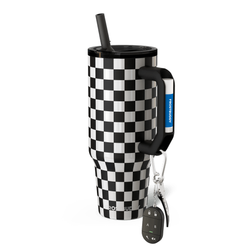 Thicc Buddy 40 | Black & White Checkered