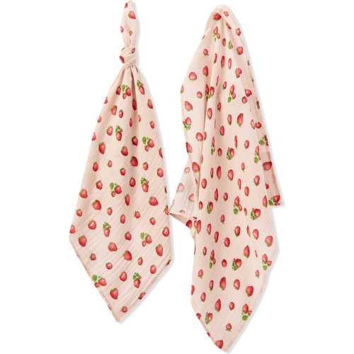Strawberry Organic Cotton Burp Cloth - Milkbarn Kids Nursing & Feeding | Maisonette