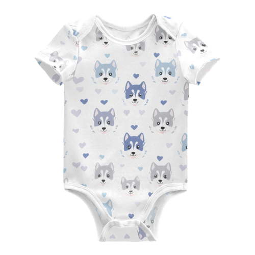 Happy Husky Baby Bodysuits 100% Cotton Short Sleeve for 0-24 Months Baby Golf Outfit 6Months