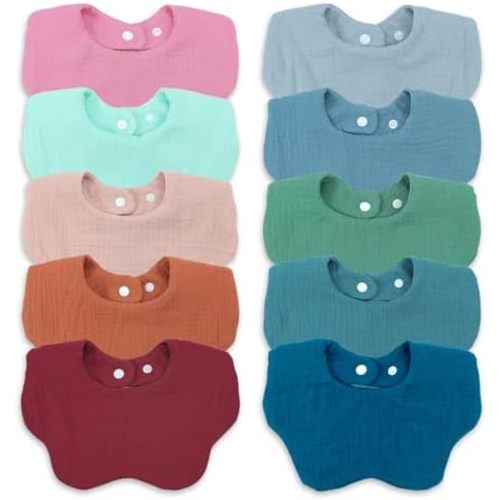 Baby Bibs Muslin Drool Teething Drooling Bibs for Baby Girl Boy Muslin Cotton