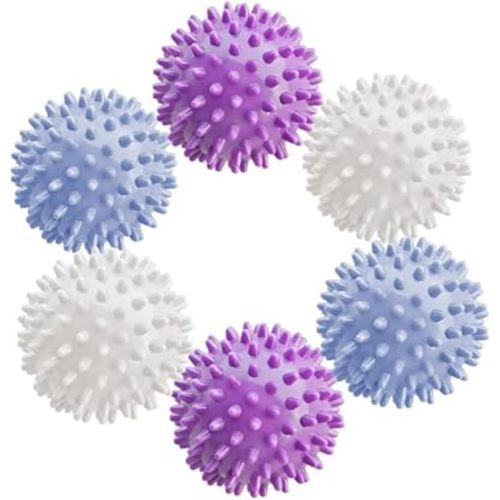 6 PCS Agitator Balls for Washing Machine, Small Dryer Balls, 2.36 Inch Reusable Laundry Balls for Washer & Dryer, Fabric Softener Alternative, Anti-Wrinkle & Pet Hair Remover Laundry Essentials