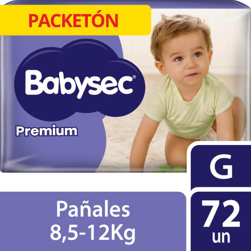 Pañales Babysec Packetón Premium Talla G