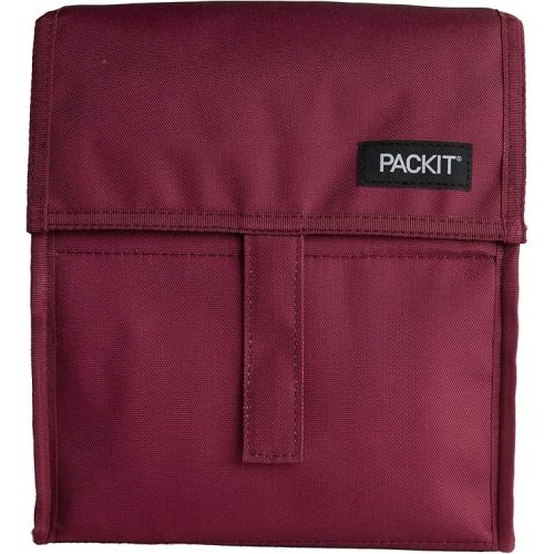 PackIt® Freezable Lunch Bag, Ruby, Built with EcoFreeze® Technology, Foldable, Reusable, Zip with Buckle Handle, Designed for Work Lunches and Fresh Lunch On the Go