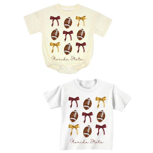 FSU Cream Onesie- 6-12 months