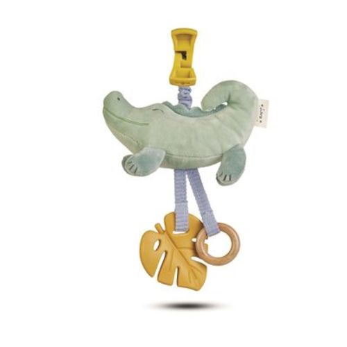 SARO Sensory Jungle Party Pull-Down Rattle - Crocodile: Sensory & Motor Skill Development Toy