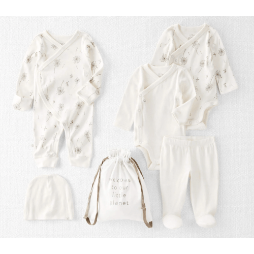 Baby 6-Piece Organic Cotton Hand-Picked Gift Set