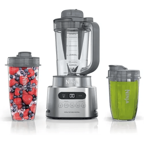 Ninja SS151 TWISTi Blender DUO, High-Speed 1600 WP Smoothie Maker & Nutrient Extractor* 5 Functions Smoothie, Spreads & More, smartTORQUE, 34-oz. Pitcher & (2) To-Go Cups, Gray