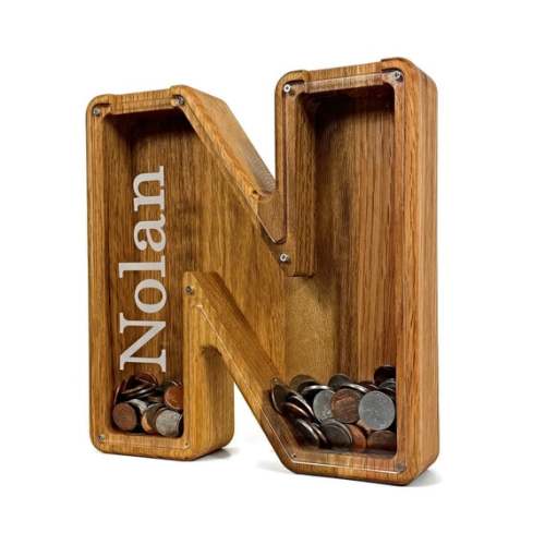 Personalized Boys Piggy Bank Wood Gift for Kids Neutral Baby - Etsy