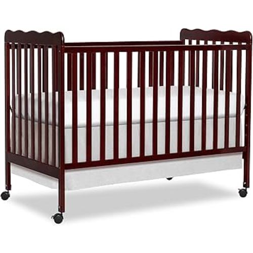 Dream On Me Carson Classic 3-In-1 Convertible Crib In Espresso, GreenGuard Gold & JPMA Certified Baby Crib, Comes With Locking Wheels, Coverts from Baby Crib to Day Bed and Kids Sofa