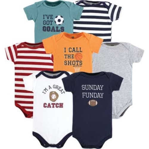 Cotton Bodysuits 7-Pack, 3-6M