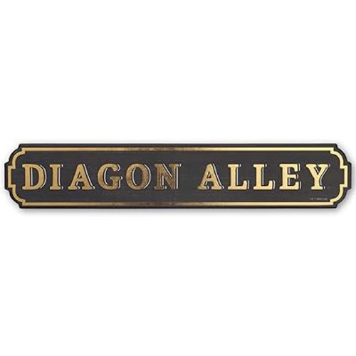Harry Potter Diagon Alley Horizontal Wood Wall Decor - Fun Harry Potter Sign for Bedroom or Movie Room