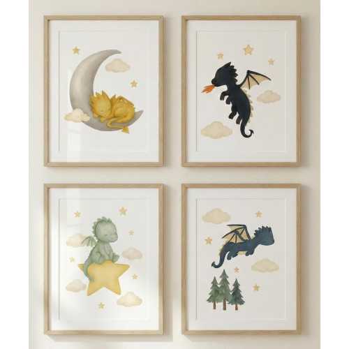Fourth Wing Inspired Dragon Nursery Wall Decor