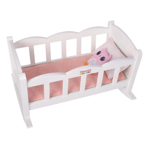 Hopscotch Lane My Baby Doll’s Sweet Dreams Plastic Rocking Crib with 4 Accessories, Children Ages 2+