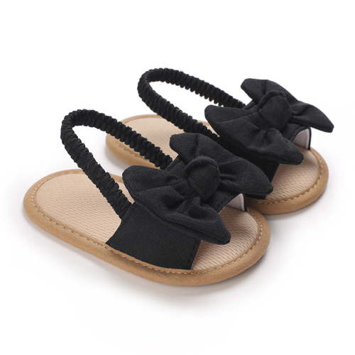 MEZZALL Children Toddler Baby Girls Solid Color Bow Beach Shoes Sandals Prewalker Footwear Cute / 0-6 Months