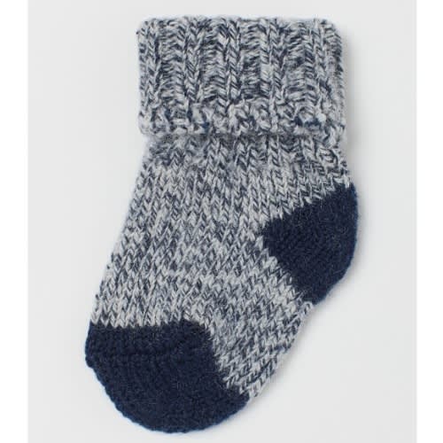 H&M Baby Wool Blend Socks in dark blue melange