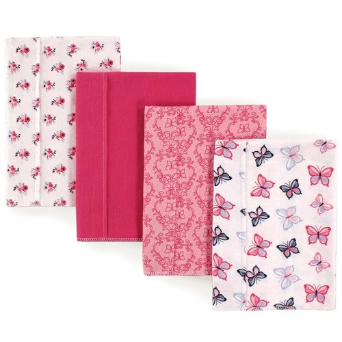 Hudson Baby Unisex Baby Cotton Flannel Burp Cloths, Butterflies, One Size