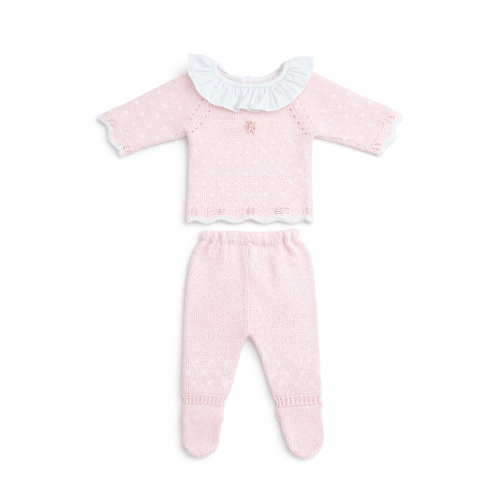 Pink Rose Pant & Long Sleeve Baby Girl Knit Outfit – Caprilina