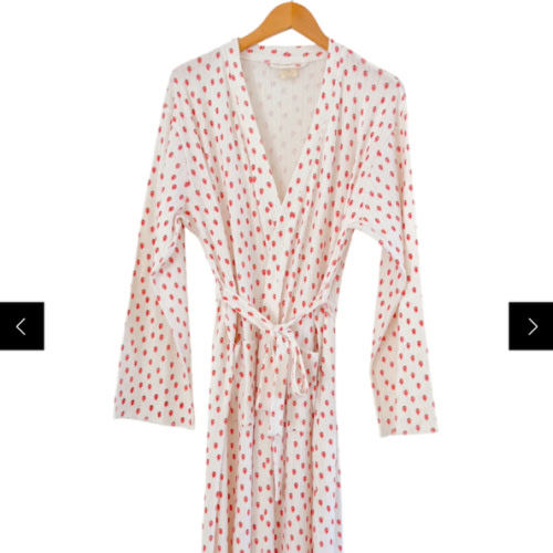 White Strawberry / Organic Pointelle Women's Robe – SIIX COLLECTION