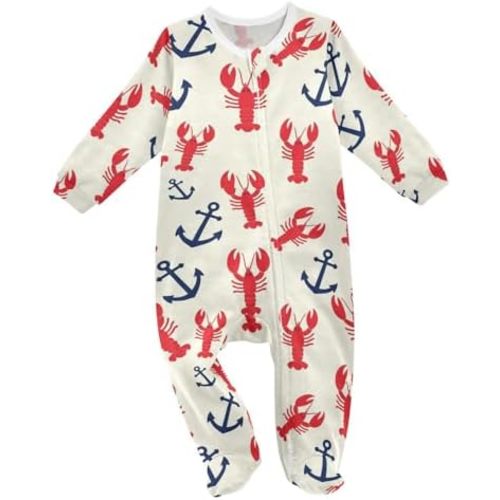 Dussdil Baby One-Piece Footies Newborn Rompers Pajamas Cotton Footed Pjs for Sleep Play Boys Girls