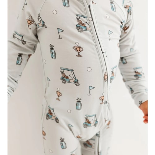 Blue Golf Zipper Romper – In My Jammers