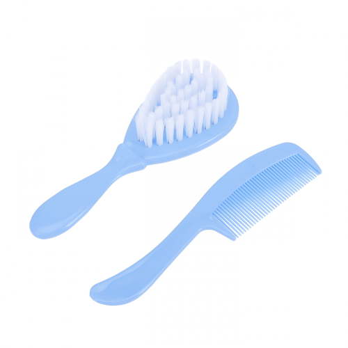 TUWAFE Newborn Baby Hair Brush And Comb Set, Soft And Safe Grooming Tool With Easy Grip For Sensitive Scalp Care, Home And Travel