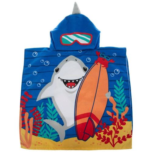 Surfer Shark Hooded Towel