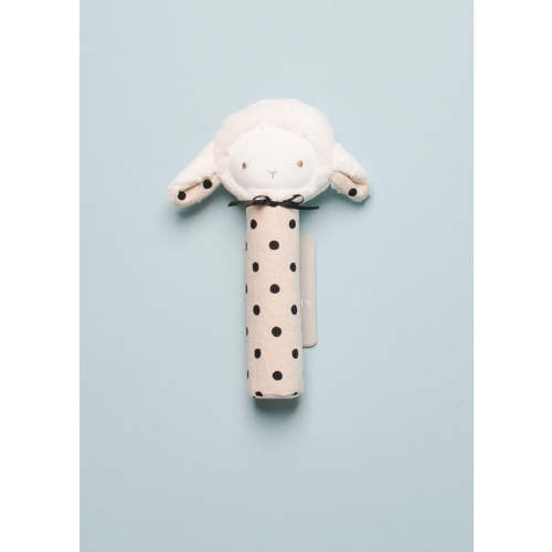LAMBY SQUEAKER - LINEN SPOT BLACK