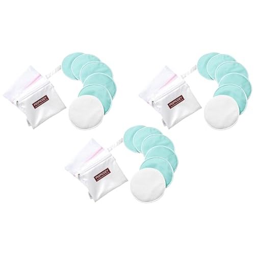 Momcozy Reusable Nursing Pads, Innovative Use of One Way Moisture-Wicking Fabric & 4 - Layer Washable Breast Pads, Super Absorbent and Large Capacity, 18 Pack + Wet and Dry Separation Bag + Wash Bag