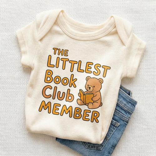 The Littlest Book Club Member Baby Onesie - Cute Baby Book Lover Bodysuit
