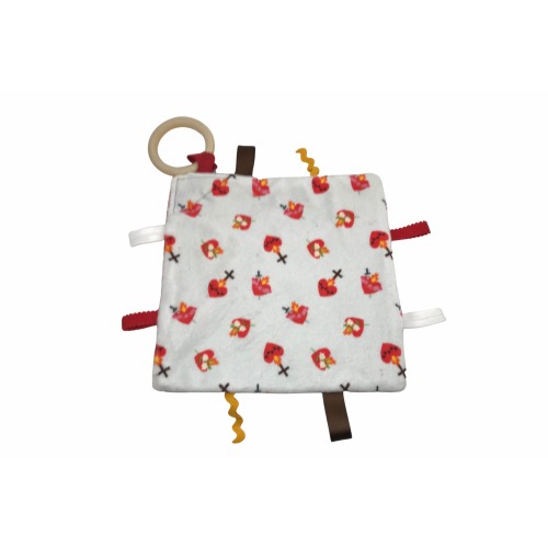 Holy Family Sacred Hearts White Minky Crinkle Toy, Sensory Toy, Baby Lovey, First Soft Toy, Baby Gift