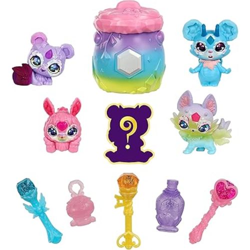 Magic Mixies Mixlings Magical Rainbow Deluxe Pack Contains 5 Exclusive Mixlings with A Unique Rainbow Magical Power Including 1 Mystery Mixling to Reveal from Its Cauldron