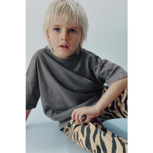 ANIMAL PRINT STRAIGHT PLUSH PANTS - Sand | ZARA United States