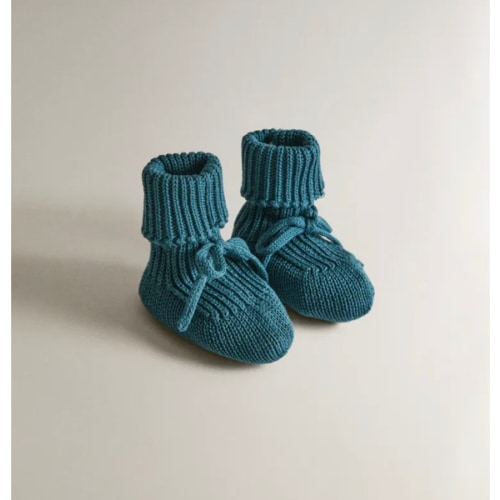 BABY KNIT BOOTIES - Blue | ZARA United States