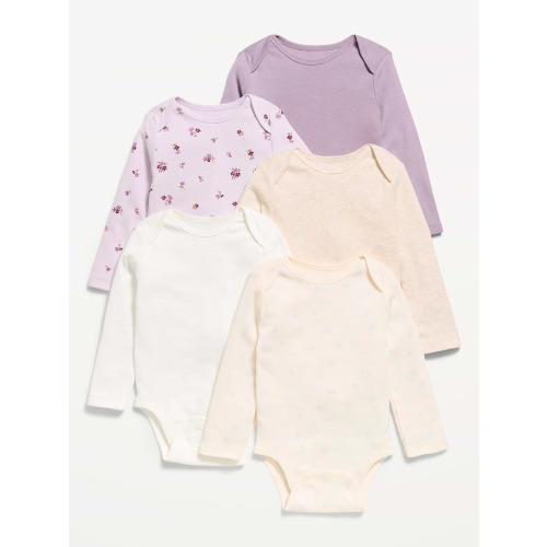 Long-Sleeve Bodysuit 5-Pack for Baby