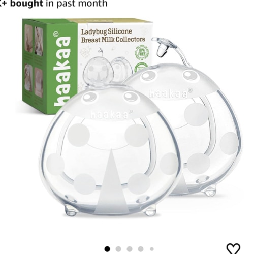 haakaa Ladybug Milk Collector Wearable Milk Collector Ladybug Breastmilk Collector Breastfeeding Milk Catchers Breast Milk Savers 2.5oz/75ml 2 PCS