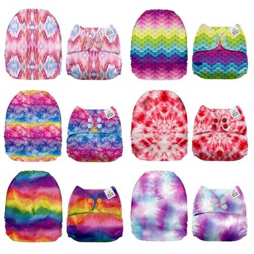 Mama Koala 1.0 Cloth Diapers for Babies, 6 Pack Pocket Shell Only (NO Inserts) - One Size Washable and Reusable Pocket Diapers for Newborns and Toddlers - 160087