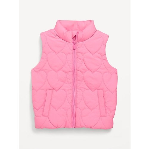 Water-Resistant Quilted Puffer Vest for Toddler Girls