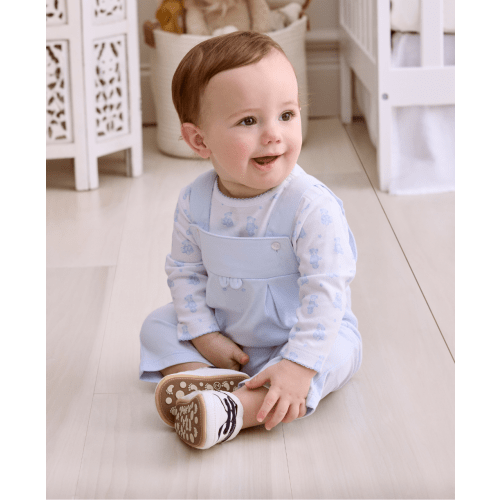 Teddy Bear Time Blue Overall Set