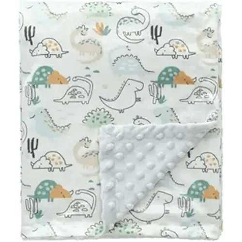 CREVENT Fuzzy Baby Nursery Blanket for Boys Soft Plush Receiving Gift for Newborns, All Season Use - Dinosaur 30x40 Inches