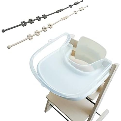 LUNELL Clear Tray Cover Compatible with Stokke Tripp Trapp Strong Suction Support Easy to Remove and Clean BPA Free Protective Cover with 2 Silicone Multi Straps