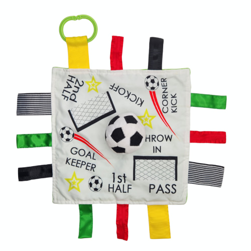 Soccer Plush Learning Lovey Stroller Tag Toy for Kids by Baby Jack & Co.