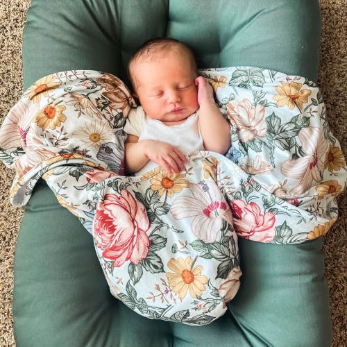 Peyton's Vintage Floral Oversized Swaddle Blanket
