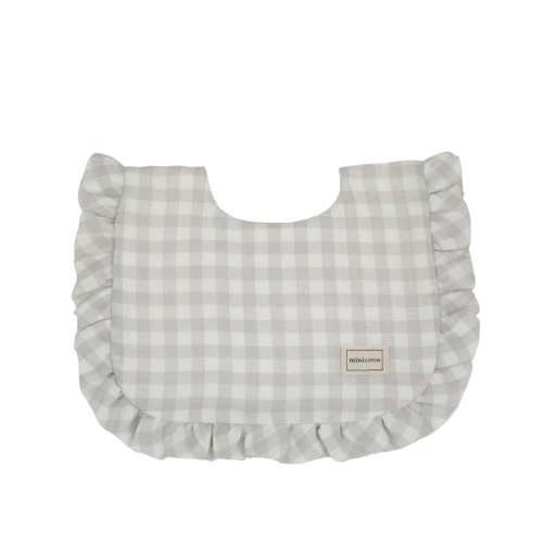 Ruffle Vichy Nube Bib · Minicoton